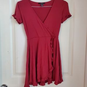 Forever 21 flowey and frilly red dress